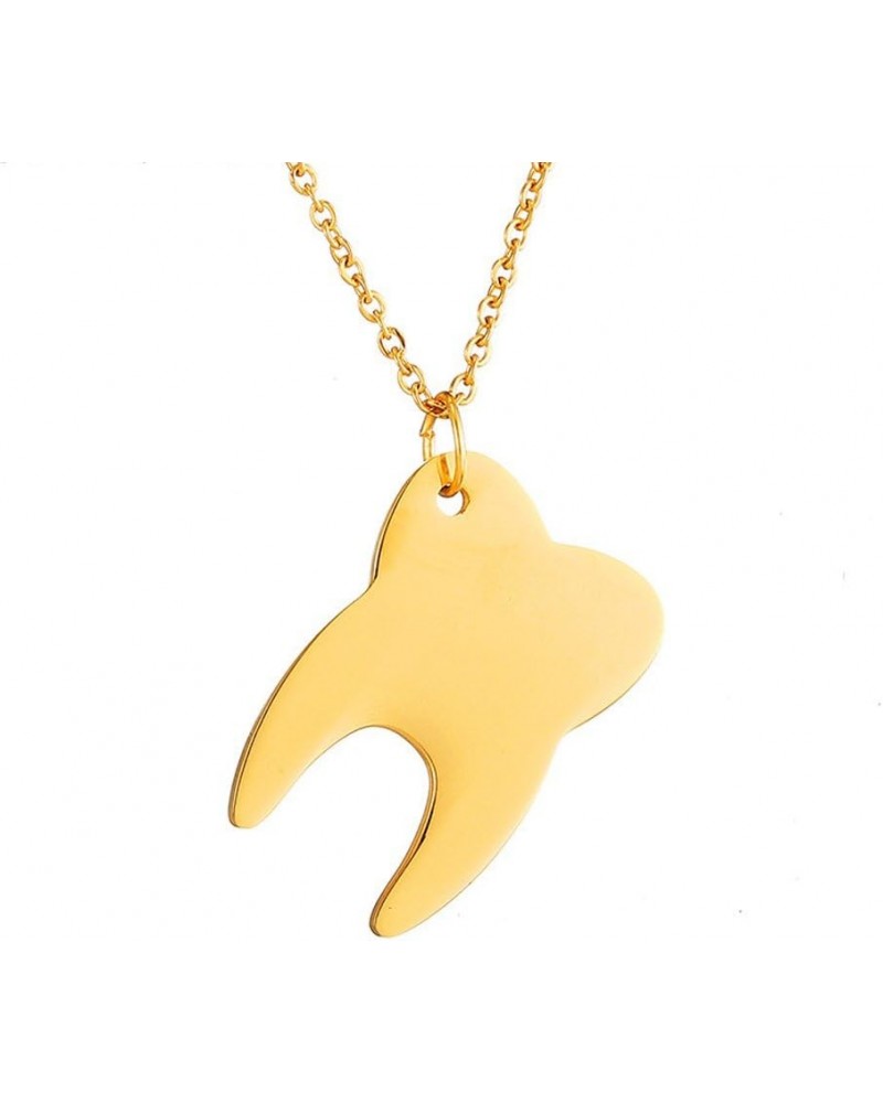 Medical Tooth Pendant Charm Necklace Jewelry for Dentist Doctor Nurse Gift Gold $11.25 Necklaces