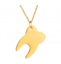 Medical Tooth Pendant Charm Necklace Jewelry for Dentist Doctor Nurse Gift Gold $11.25 Necklaces