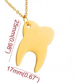 Medical Tooth Pendant Charm Necklace Jewelry for Dentist Doctor Nurse Gift Gold $11.25 Necklaces