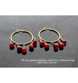 Pomegranate jewelry Big hoops gold $19.71 Earrings