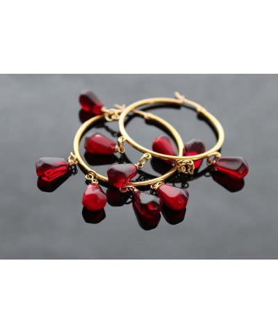 Pomegranate jewelry Big hoops gold $19.71 Earrings