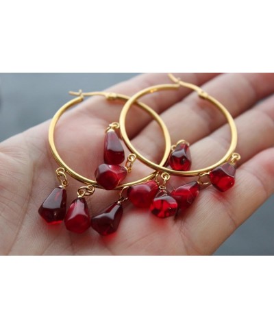 Pomegranate jewelry Big hoops gold $19.71 Earrings