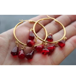 Pomegranate jewelry Big hoops gold $19.71 Earrings