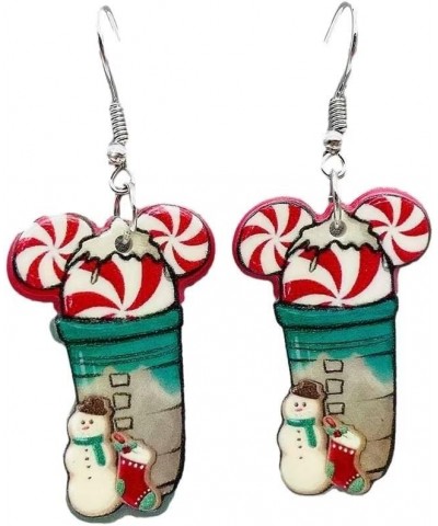 Acrylic Christmas Earrings Coffee Earrings Gingerbread Human Earrings Christmas Tree Earrings Candy Earrings Gift Earrings Fu...