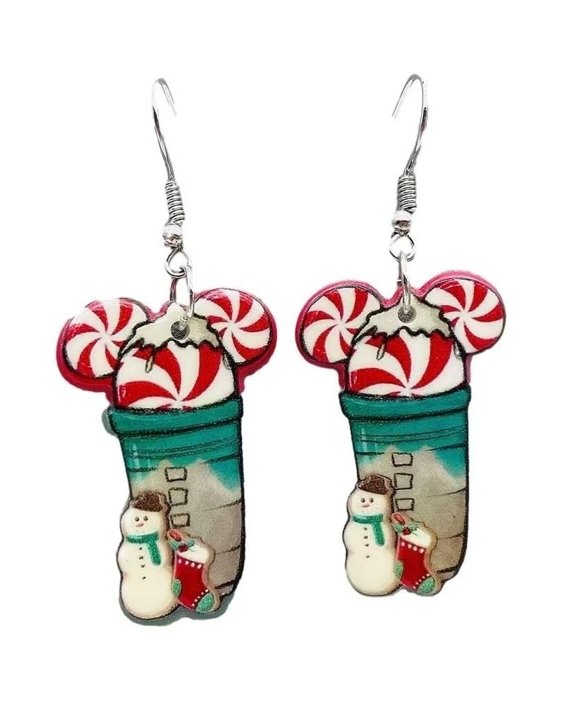 Acrylic Christmas Earrings Coffee Earrings Gingerbread Human Earrings Christmas Tree Earrings Candy Earrings Gift Earrings Fu...