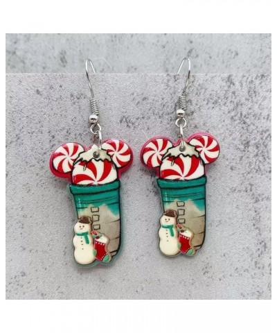 Acrylic Christmas Earrings Coffee Earrings Gingerbread Human Earrings Christmas Tree Earrings Candy Earrings Gift Earrings Fu...