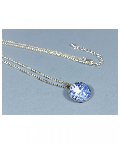 'Blue Willow', Willow Ware Blue and White Cabochon Necklace, 18 inches $18.25 Necklaces