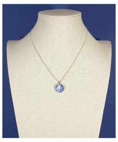 'Blue Willow', Willow Ware Blue and White Cabochon Necklace, 18 inches $18.25 Necklaces