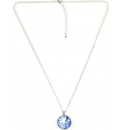 'Blue Willow', Willow Ware Blue and White Cabochon Necklace, 18 inches $18.25 Necklaces