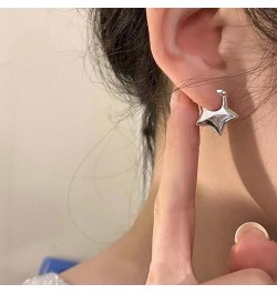 Star Earrings Silver Cute Hoop Earrings for Women Small Sleeper Tragus Hoop Earrings Cartilage Jewelry Gifts Huggie Earrings ...