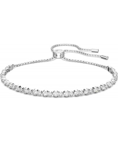 Subtle Bracelet Jewelry Collection, Clear Crystals Rhodium Tone Bolo Closure $37.33 Bracelets