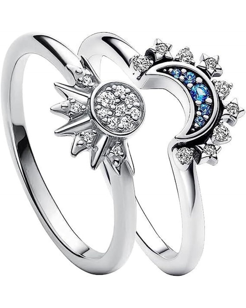 Stackable Sun and Moon Set Rings Friendship Promise Ring Couple Rings Wedding Valentines Birthday Gifts A $8.99 Rings