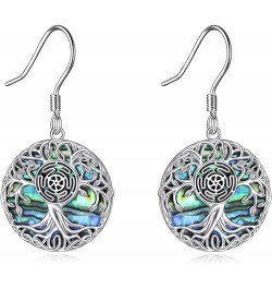 Tree of Life Earrings Sterling Silver Tree Life Eardrop with Abalone Shell Dangle Drop Earrings Jewelry Gifts for Women Girls...