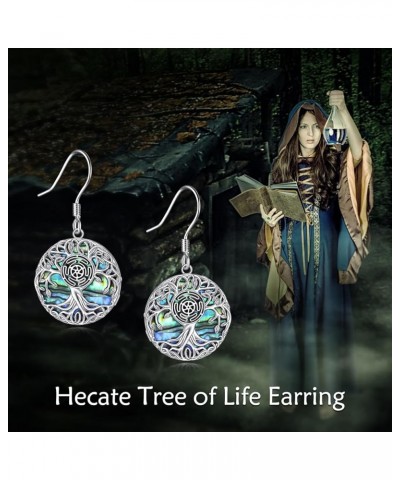 Tree of Life Earrings Sterling Silver Tree Life Eardrop with Abalone Shell Dangle Drop Earrings Jewelry Gifts for Women Girls...