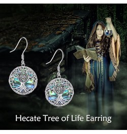 Tree of Life Earrings Sterling Silver Tree Life Eardrop with Abalone Shell Dangle Drop Earrings Jewelry Gifts for Women Girls...