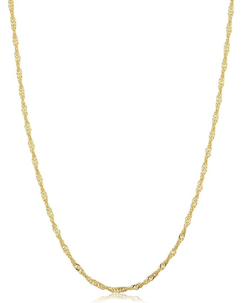 14k Yellow Gold Filled Or White Gold Filled Singapore Chain Necklace For Women And Men (1mm, 1.4mm, 1.7mm or 2mm - sizes from...