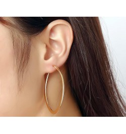 Stainless Steel Oval Teardrop Hoop Earrings For Women,Hypoallergenic Huggie Rose Gold Black Silver 4 Pairs a Set $9.71 Earrings