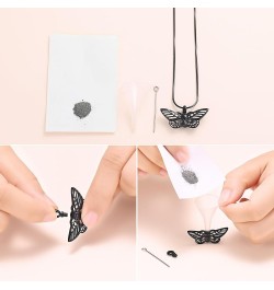 Cremation Jewelry for Ashes Memorial Keepsake for Beloved's Ashes Urn Pendants Butterfly Cremation Necklace for Ashes Black $...