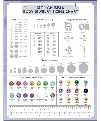 Dynamique CZ Prong Set Threadless Top PVD Over 316L Surgical Steel Push in Style Labret, Flat Back Stud (Sold Per Piece) T: 1...