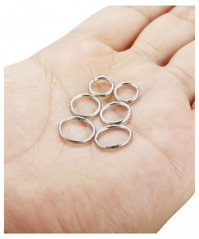 3-6Pairs Stainless Steel 16G Sleeper Earrings Septum Clicker Nose Lip Ring Body Piercing A: 3Pairs Silver Tone(6/8/10mm) $8.0...