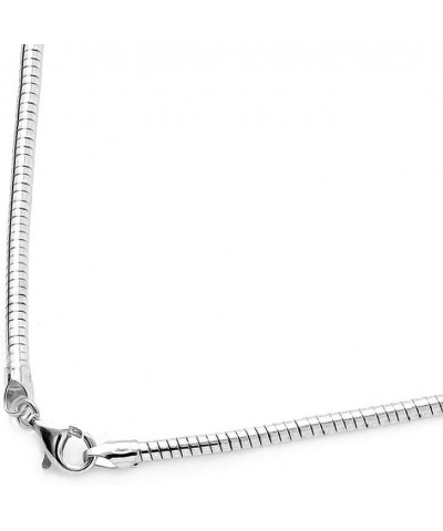 1mm, 1.2mm, 1.5mm, 2mm Sterling Silver Round Omega Chain Necklace, Made in Italy 1.2mm-20 $15.59 Necklaces