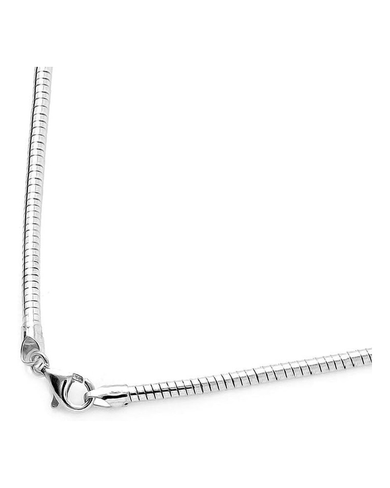 1mm, 1.2mm, 1.5mm, 2mm Sterling Silver Round Omega Chain Necklace, Made in Italy 1.2mm-20 $15.59 Necklaces