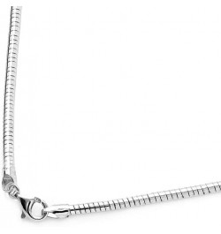 1mm, 1.2mm, 1.5mm, 2mm Sterling Silver Round Omega Chain Necklace, Made in Italy 1.2mm-20 $15.59 Necklaces