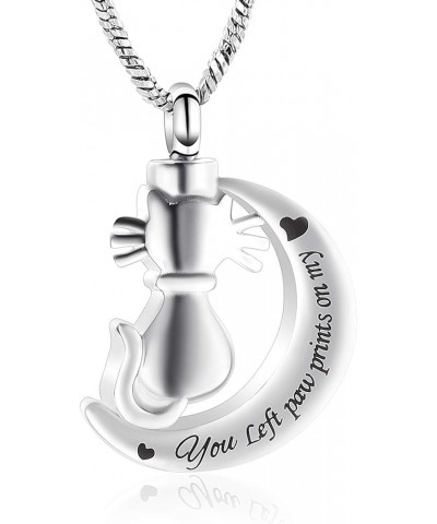 Cat Cremation Jewelry Urn Necklace for Ashes for Pet Memorial Ash Jewelry Keepsake Cute Cat Urn Pendants for Animal Ashes Nec...