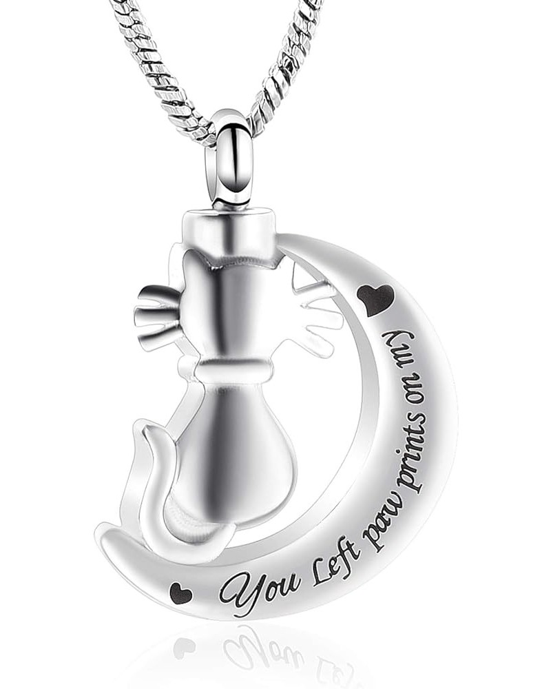 Cat Cremation Jewelry Urn Necklace for Ashes for Pet Memorial Ash Jewelry Keepsake Cute Cat Urn Pendants for Animal Ashes Nec...