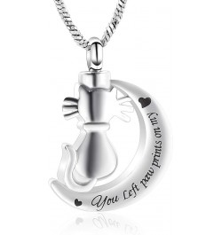 Cat Cremation Jewelry Urn Necklace for Ashes for Pet Memorial Ash Jewelry Keepsake Cute Cat Urn Pendants for Animal Ashes Nec...