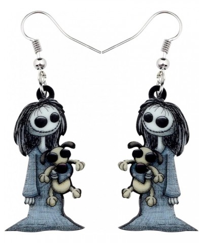 Acrylic Drop Dangle Halloween Death Reaper Earrings Punk Jewelry For Women Kids Teens Gift Brown $7.66 Earrings