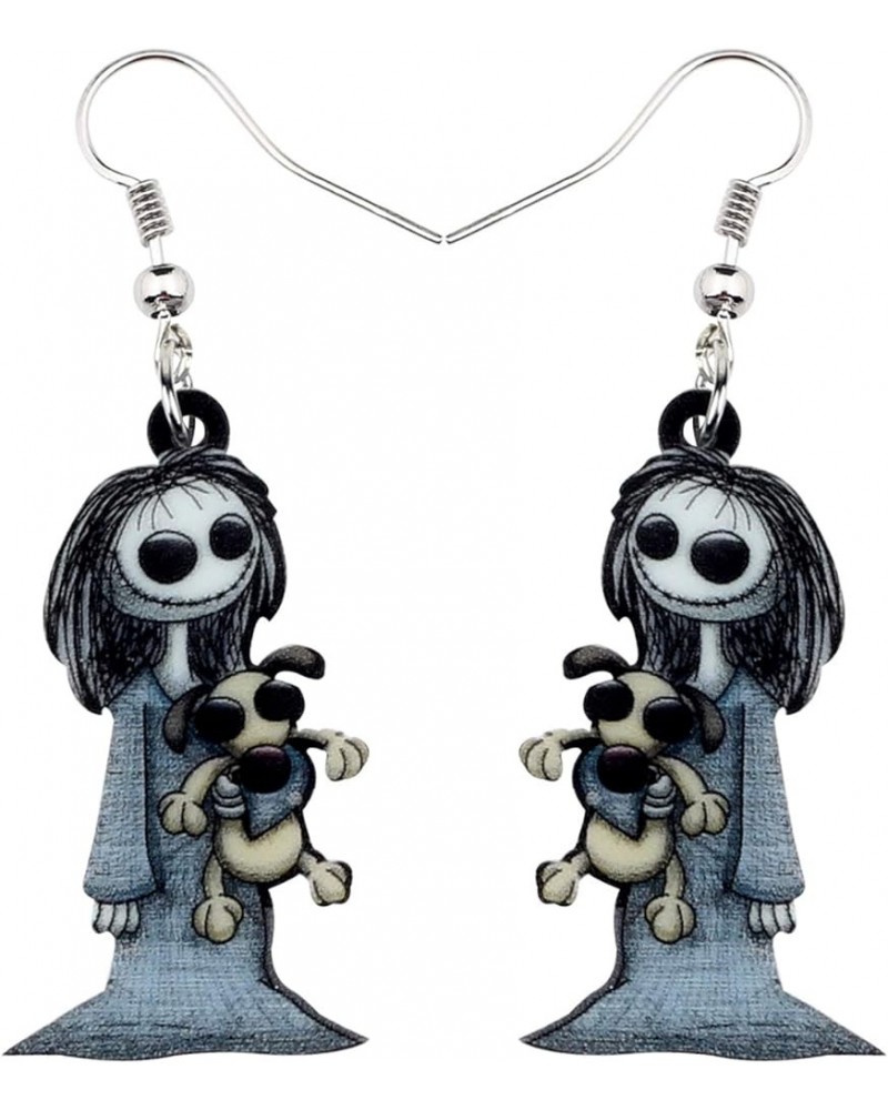 Acrylic Drop Dangle Halloween Death Reaper Earrings Punk Jewelry For Women Kids Teens Gift Brown $7.66 Earrings