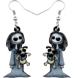 Acrylic Drop Dangle Halloween Death Reaper Earrings Punk Jewelry For Women Kids Teens Gift Brown $7.66 Earrings