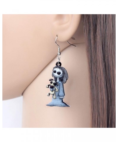 Acrylic Drop Dangle Halloween Death Reaper Earrings Punk Jewelry For Women Kids Teens Gift Brown $7.66 Earrings