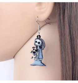 Acrylic Drop Dangle Halloween Death Reaper Earrings Punk Jewelry For Women Kids Teens Gift Brown $7.66 Earrings