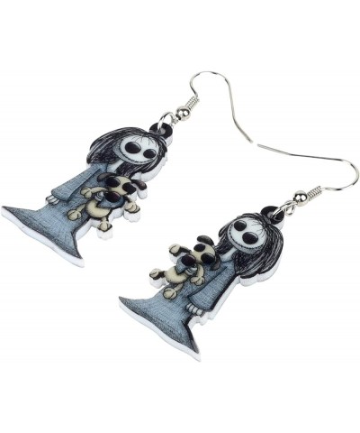 Acrylic Drop Dangle Halloween Death Reaper Earrings Punk Jewelry For Women Kids Teens Gift Brown $7.66 Earrings