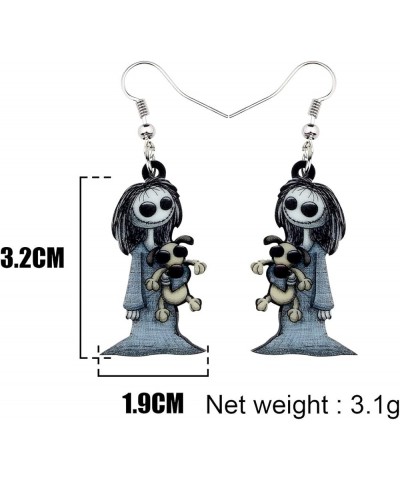 Acrylic Drop Dangle Halloween Death Reaper Earrings Punk Jewelry For Women Kids Teens Gift Brown $7.66 Earrings