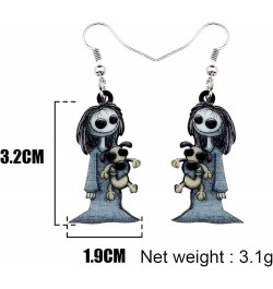 Acrylic Drop Dangle Halloween Death Reaper Earrings Punk Jewelry For Women Kids Teens Gift Brown $7.66 Earrings