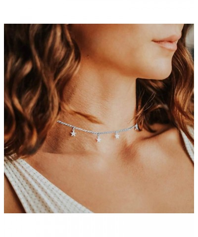 Star Necklace for Women Trendy Star Necklace Choker for Girls (Silver) $5.79 Necklaces