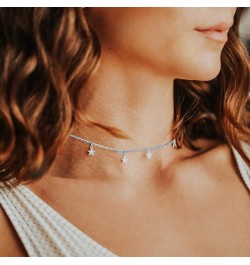 Star Necklace for Women Trendy Star Necklace Choker for Girls (Silver) $5.79 Necklaces