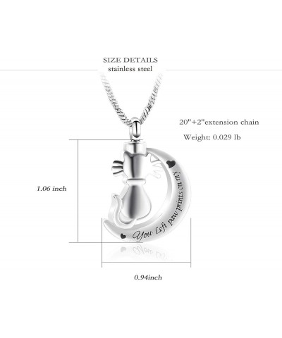 Cat Cremation Jewelry Urn Necklace for Ashes for Pet Memorial Ash Jewelry Keepsake Cute Cat Urn Pendants for Animal Ashes Nec...