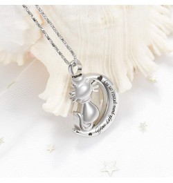 Cat Cremation Jewelry Urn Necklace for Ashes for Pet Memorial Ash Jewelry Keepsake Cute Cat Urn Pendants for Animal Ashes Nec...