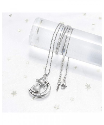 Cat Cremation Jewelry Urn Necklace for Ashes for Pet Memorial Ash Jewelry Keepsake Cute Cat Urn Pendants for Animal Ashes Nec...