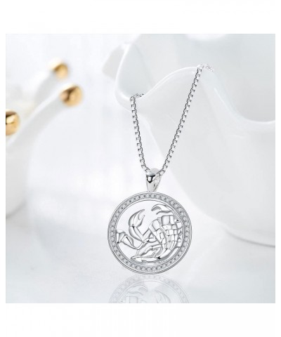 12 Constellation Necklace Women's 925 Sterling Silver Pendant Necklace 12 Dainty Astrology Horoscope Coin Necklace for Women ...