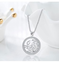 12 Constellation Necklace Women's 925 Sterling Silver Pendant Necklace 12 Dainty Astrology Horoscope Coin Necklace for Women ...