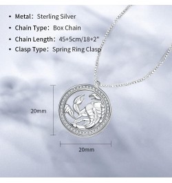 12 Constellation Necklace Women's 925 Sterling Silver Pendant Necklace 12 Dainty Astrology Horoscope Coin Necklace for Women ...