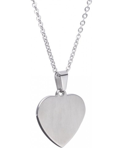 Free Engraving Heart Charm Medical ID Alert Necklaces for Women SILVER customize $12.37 Necklaces