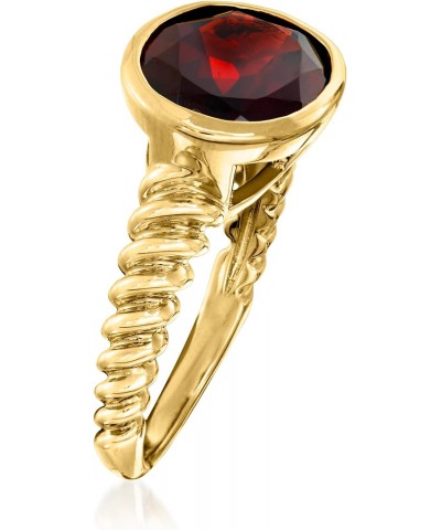 5.00 Carat Oval Garnet Ring in 18kt Gold Over Sterling $39.60 Rings