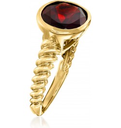 5.00 Carat Oval Garnet Ring in 18kt Gold Over Sterling $39.60 Rings