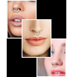 16G Hinged Septum Piercing Jewelry Septum Clicker 316L Surgical Steel Septum Nose Rings Earrings Hoops Piercing Jewelry for M...